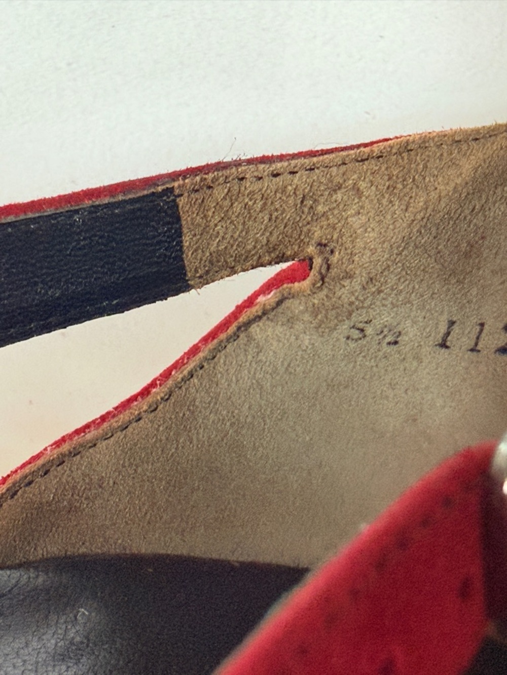 Paul Green Red Suede D’Orsay Heels Pointed Toe Pumps EU 38.5 US 8 - Picture 12 of 16